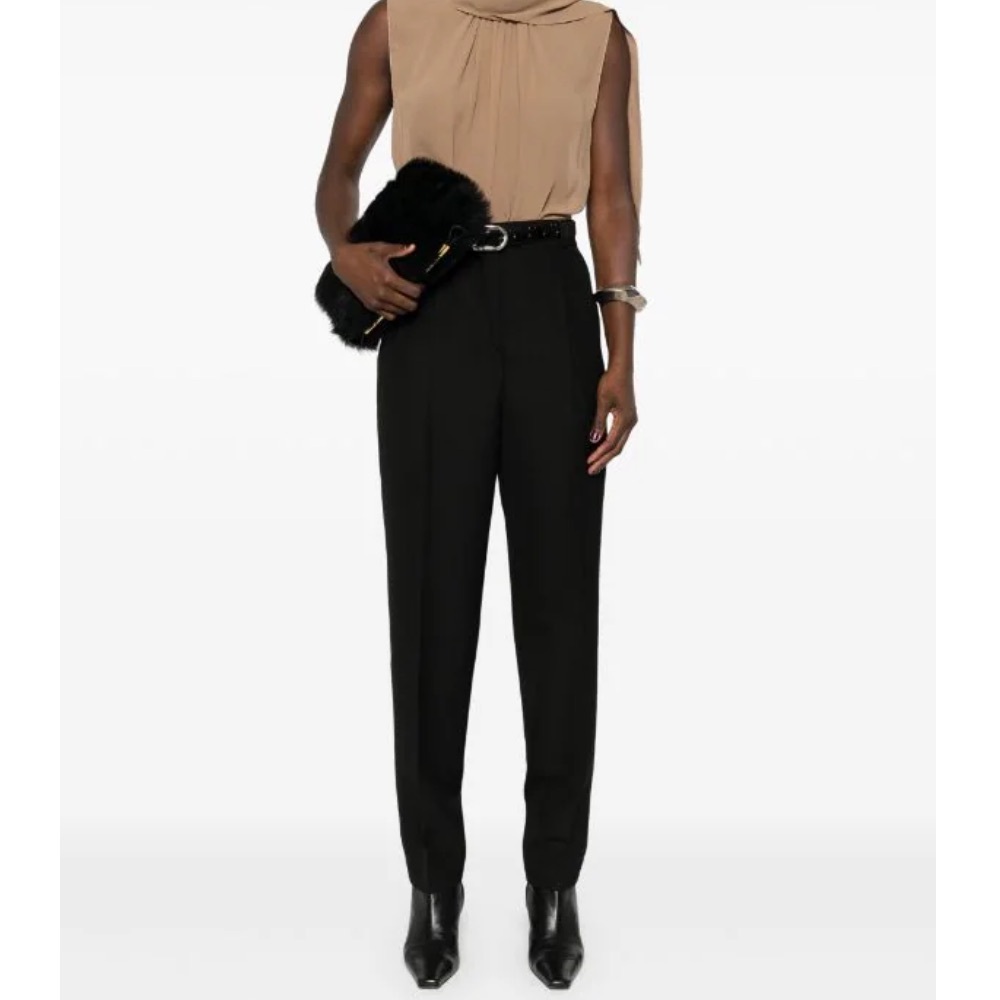NWOT TOTEME Low-Waist Tailored Trousers in Black Size 34 Tapered XS - Picture 1 of 10